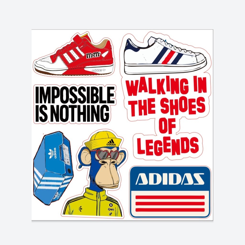 

Sticker Pack Set Logo Adidas Shoes Hypbeast - Stiker Vinyl High Quality