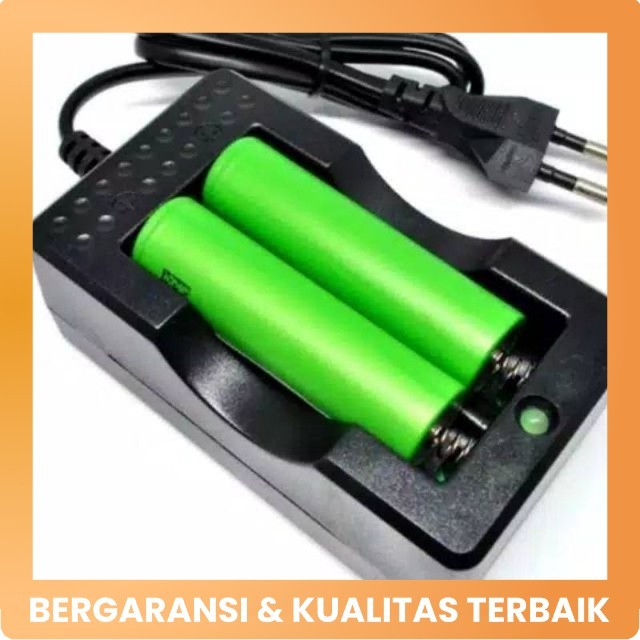 KEPALA CHARGER TRAVEL CASAN DESKTOP BATERAI BATRE BATTERY 18650 RECHARGEABLE 2 SLOT BISA SENTER VAPE