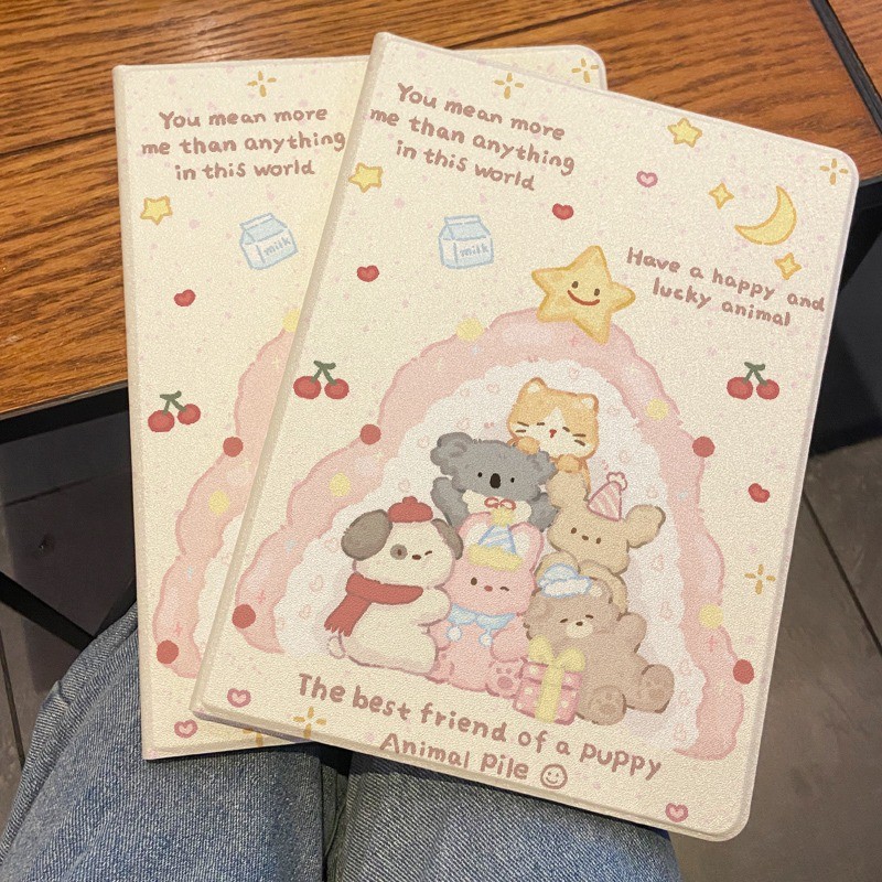 Anak anjing lucu baru case tablet Samsung A8 10.5 inch A9 8.7 inch A9+ 11 inch S6 Lite 10.4 inch S9/