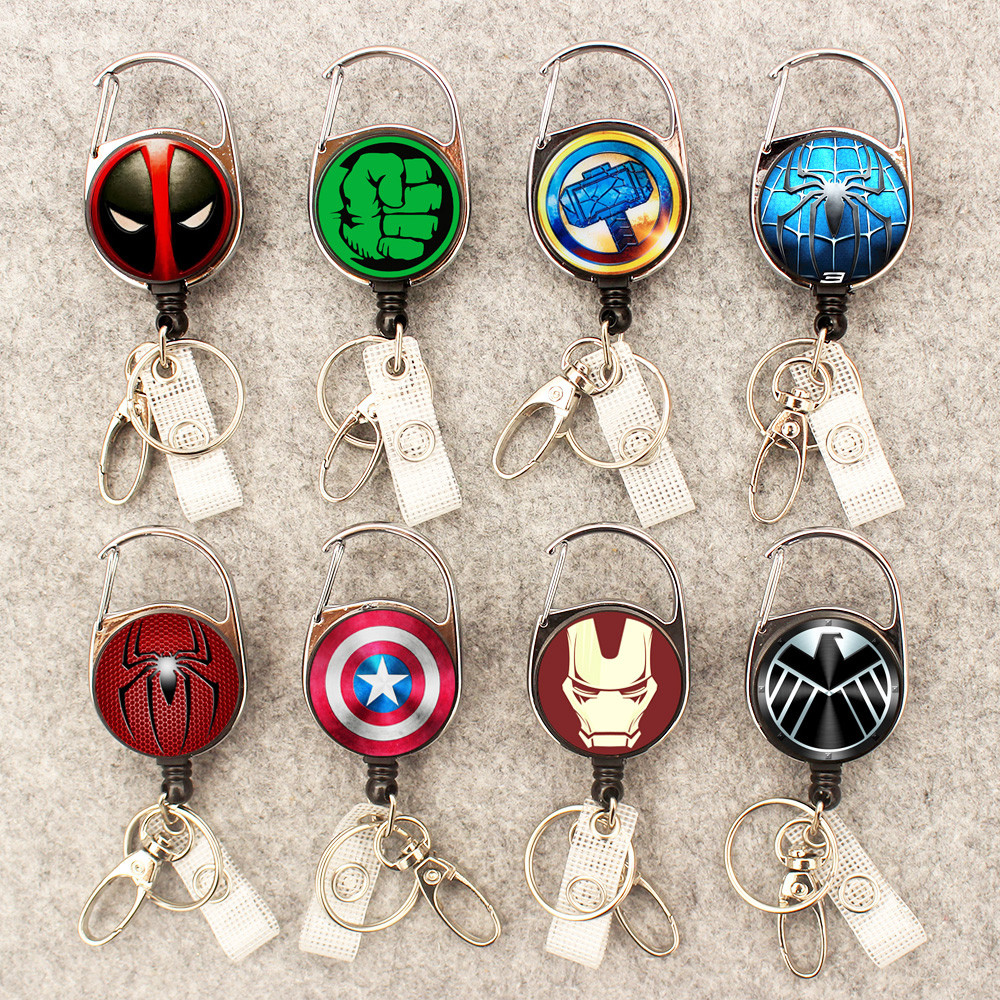 

Creative Design Hero Logo Multi-purpose Badge Reel Nurse Enfermera ID Key Holder Girl Boy Retractable Name Card Holder
