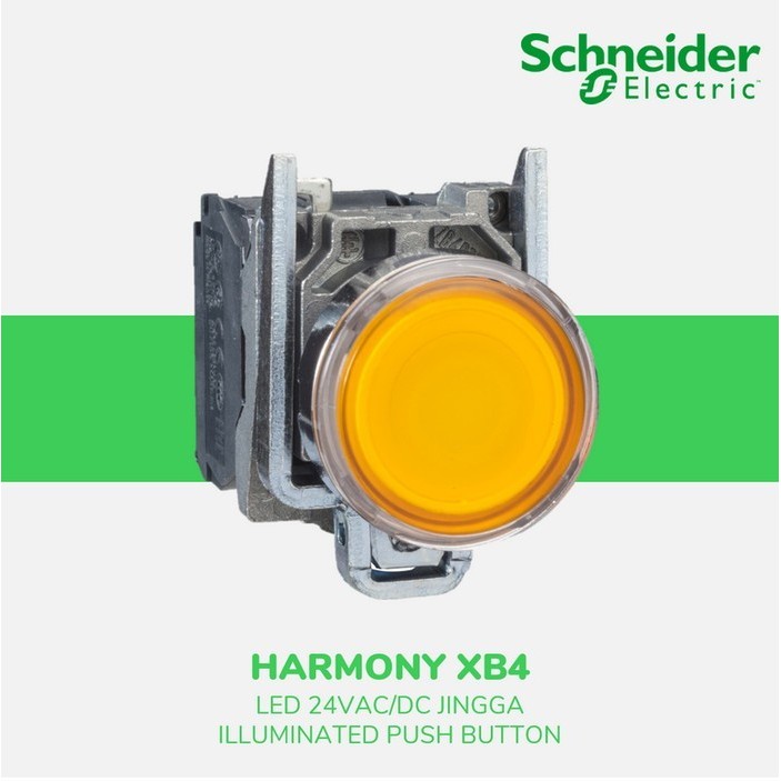 Schneider Electric XB4 illum PushButton LED 24VAC/DC Jingga XB4BW35B5