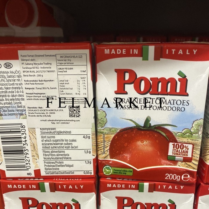

Pomi Strained Tomatoes Passata Di Pomodoro Italy / Purre Tomat / 200 grm