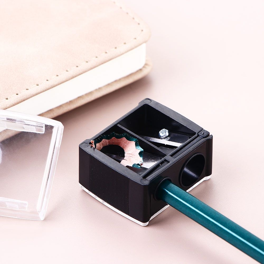

Makeup Pencil Stationery Black Mechanical Pencil Sharpener Makeup Sharpeners Double Holes Pencil Sharpener Cosmetic Sharpener