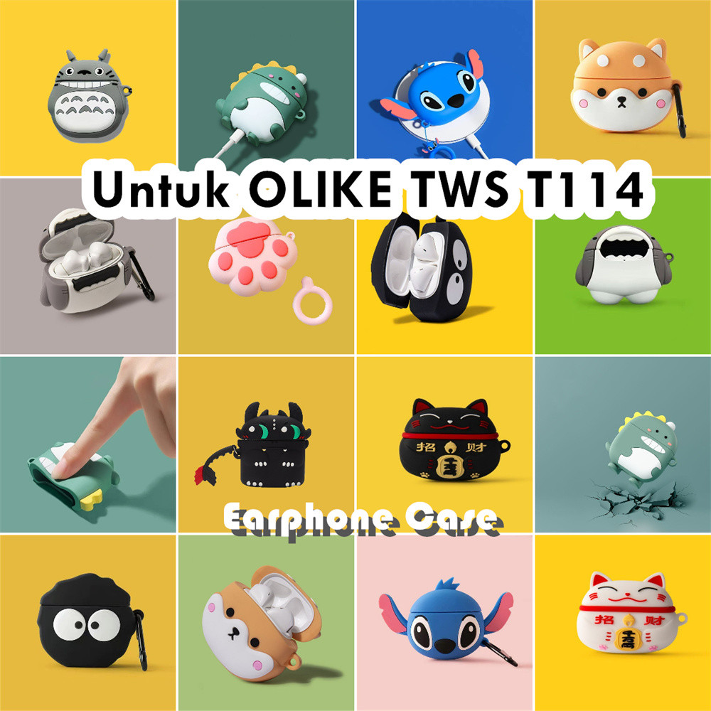 Utility Untuk OLIKE TWS T114 Case Trendi Kartun Soft Silicone Earphone Case NO.2