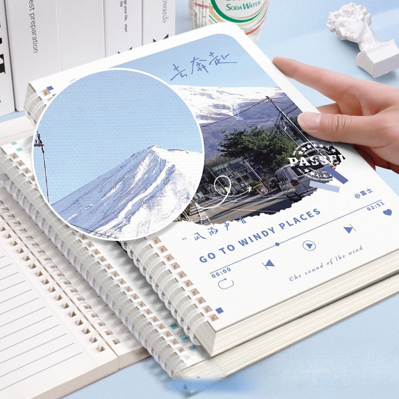 

【Dalam stok】A5 B5 Notebook Buku Binder/ Beautiful Landscape Cover Buku Notebook /Sekolah Pemandangan Buku Notebook Aesthetic/Korea Cantik Menebal Buku Notebook