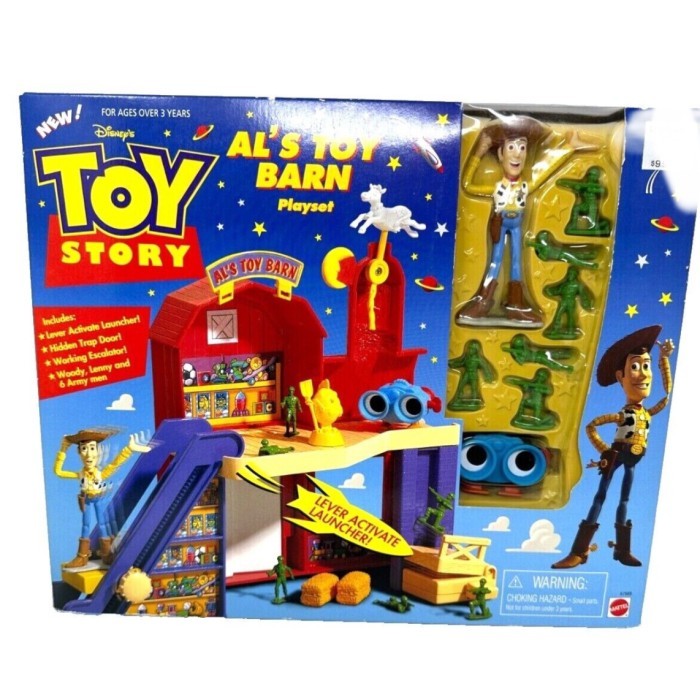 Toy Story 2 Al Als Toy Barn Playset Rare Vintage Collection Koleksi Mainan Disney Pixar Woody Green 