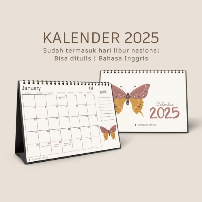 

Andma Kalender 2025 Meja Duduk Aesthetic Spiral MB - Semi Glossy