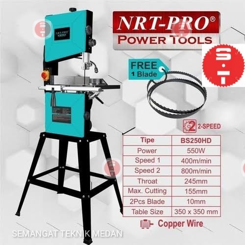 BS250HD 10" MESIN GERGAJI KAYU BANDSAW BAND SAW 10 " NRT-PRO BS 250 HD