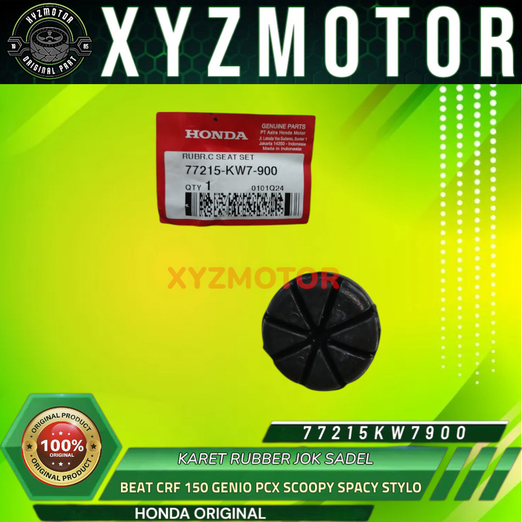 KARET RUBBER JOK SADEL BEAT CRF 150 GENIO PCX SCOOPY SPACY STYLO VARIO HONDA 77215-KW7-900 ORIGINAL