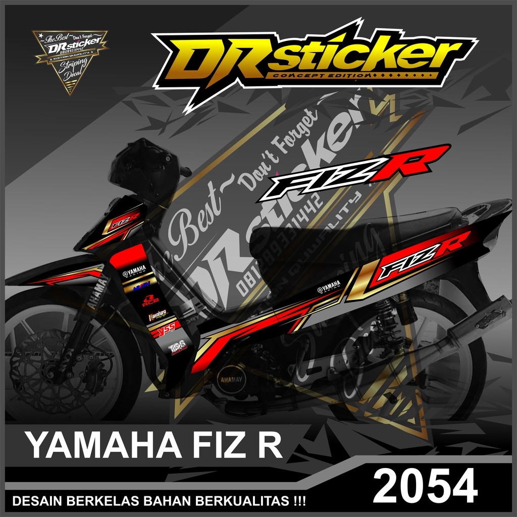 2054 Striping Semi Full Fizr Racing - Sticker Striping FizR Desain Racing