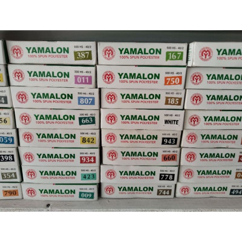 Ampirono_Mriki Per Lusin / 12 Pcs Benang Jahit Yamalon 500 Yard Benang Yamalon Benang Jahit Yamalon