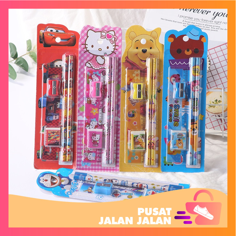 

PJJ - S5686 Stationary Set 5 in 1 Karakter / Alat Tulis Sekolah / Paket Alat Tulis / Mini Stationary / Set Alat Tulis Pensil