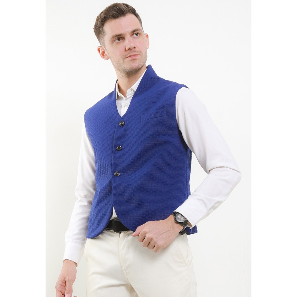 NULU Jacket atau vest pria mewah/pesta polos Betrand vest jacquard men