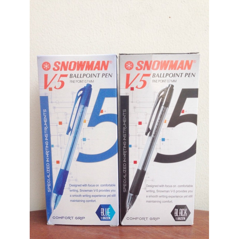 

[ N E W ] Pulpen/Ballpoint Snowman V5 0.7mm Isi 12 pcs