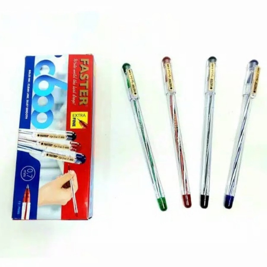 

Ballpoint / Pulpen FASTER C600 / Pulpen Pen Faster C600 / Ballpoint Bolpen Hitam