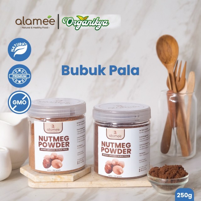 

ALAMEE Pala Bubuk Nutmeg Seasoning Powder Rempah Murni Asli Organik Bumbu Masak Dapur Masakan Instan organikya
