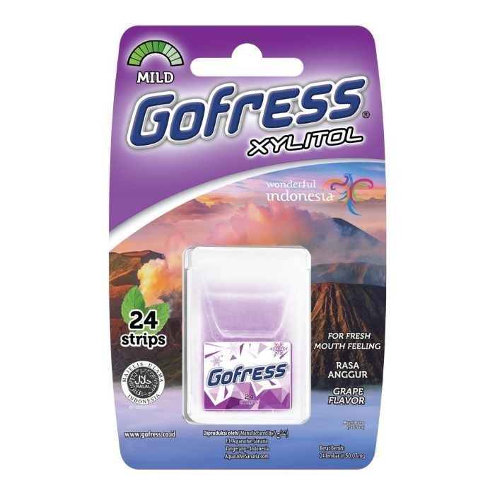 

Gofress Xylitol Grape Permen Mint Penyegar Nafas 1 pcs