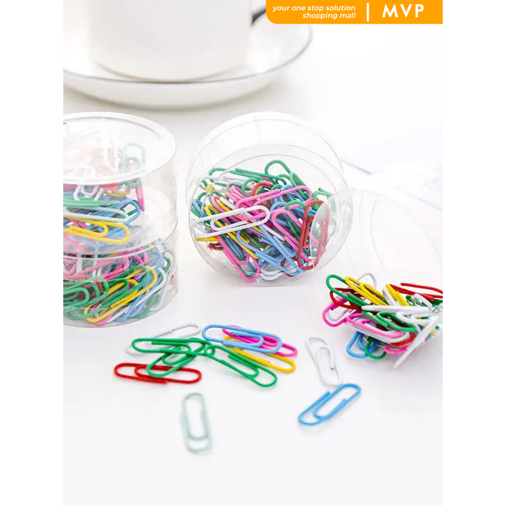 

MVP Klip Kertas Metalik Jepitan Kertas Warna-Warni PaperClip 29mm 80pcs