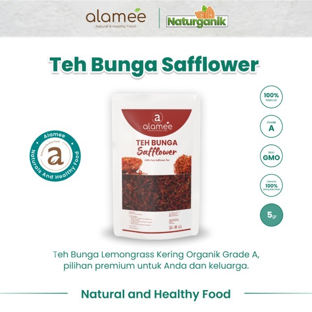 

ALAMEE Teh Safflower Dried Flower Tea Herbal Alami Organik Kering Bunga 5gr Premium Naturganik