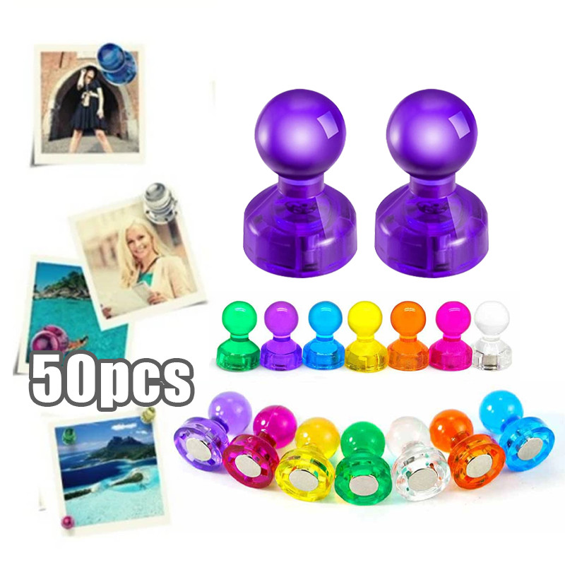 

50pcs Pin Magnet Neodynium Memo Kulkas Magnetic Papan Tulis Whiteboard Strong