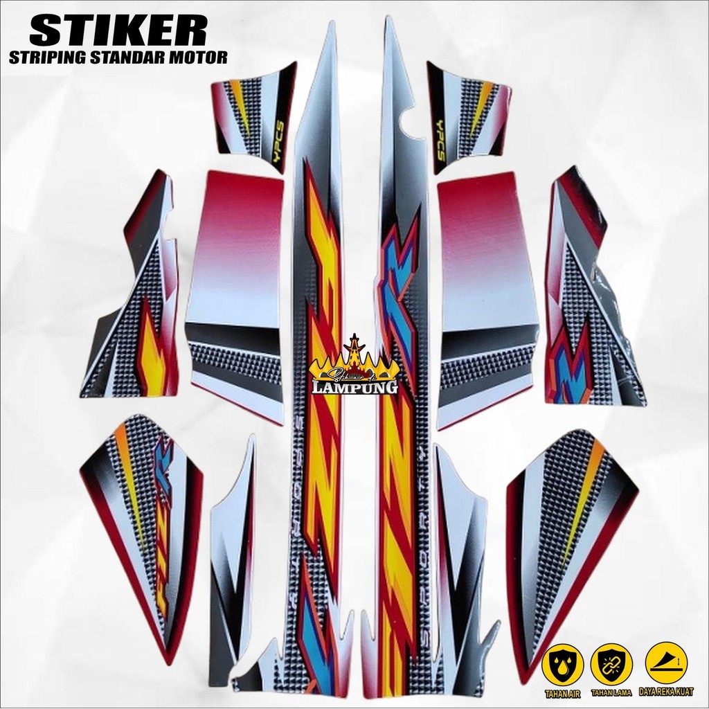 striping yamaha fizr f1zr fiz r putih merah 2003 body standar berkualitas terbaik