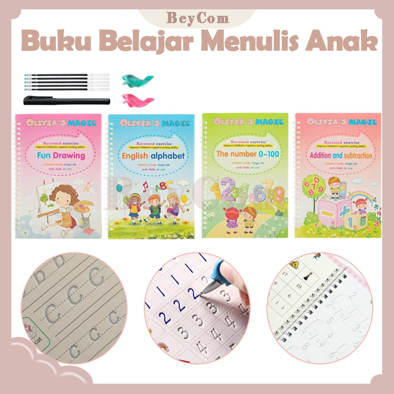 

Magic Practice Writing Book/Magic Practice Book/Buku Ajaib Belajar Menulis Anak