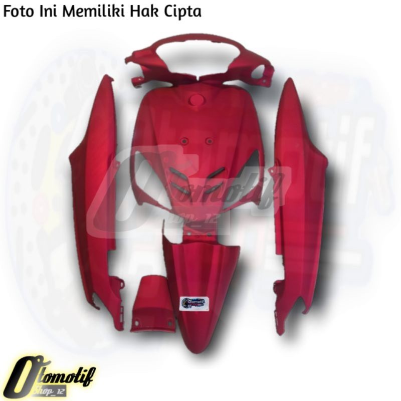 Cover Body Alus Body Halus Mio Sporty Mio Lama Warna Merah Doff