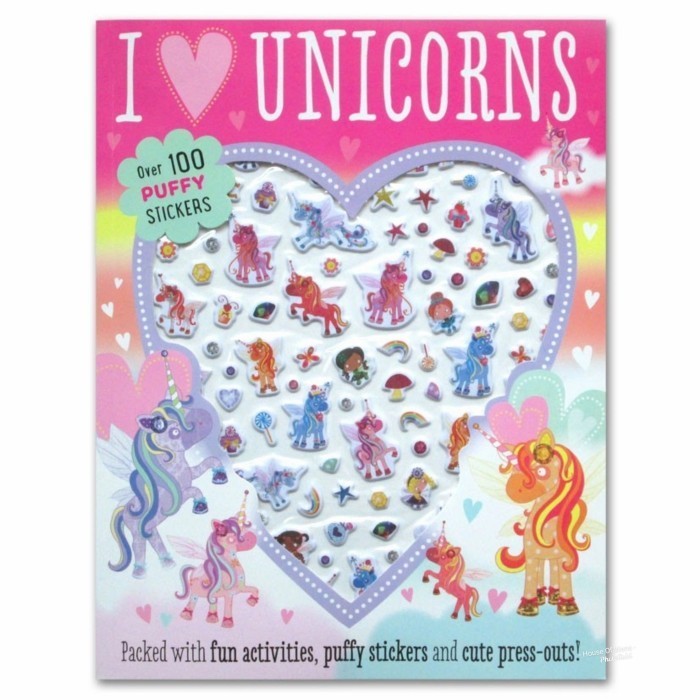 

STICKER ACTIVITY BOOK UNICORN FREE STICKERS ORIGINAL