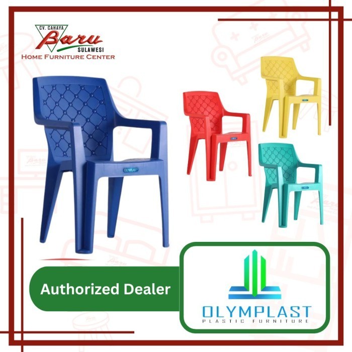Kursi Makan / Kursi Teras Plastik Olymplast OL 507 W / A / S - KHUSUS MAKASSAR