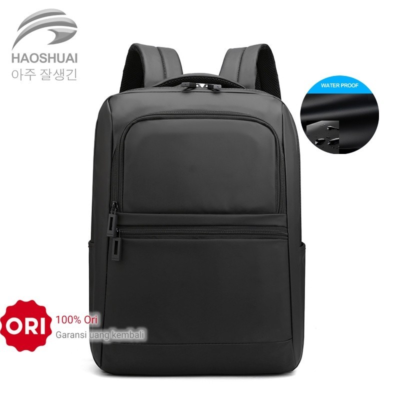 HAOSHUAI 3404 Tas Ransel Pria Tas Laptop Pria Waterproof