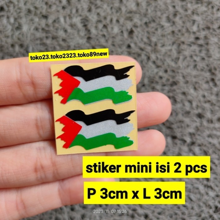 stiker bendera Palestina sticker cutting motor  - mini berkibar
