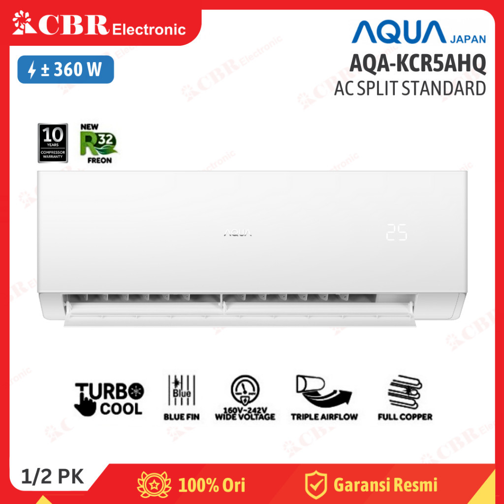 AC Split AQUA Standard 1/2PK (0.5PK) AQA-KCR5AHQ (R32)