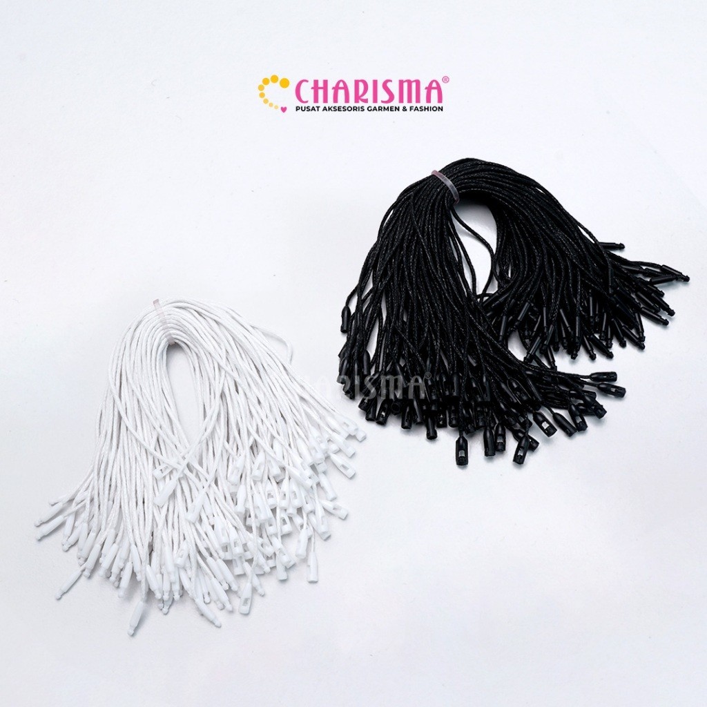 

Charisma Tali Hangtag 005 (Isi 1000pcs) - Tali Hangtag Tali Hitam & Putih Premium Hang Tag