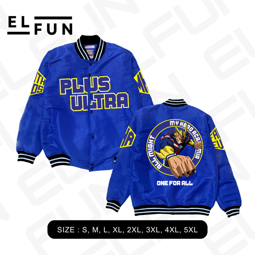 jaket varsity EVOS MY HERO ACADEMIA "PLUS ULTRA" COACH terbaru 2024 mpl s13 RRQ ONIC EVOS ALTEREGO E