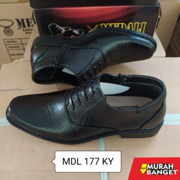 Sepatu pdh- Sepatu kulit pria PDH polri TNI security guard PNS sepatu Kerja formal Tampil lebih kere