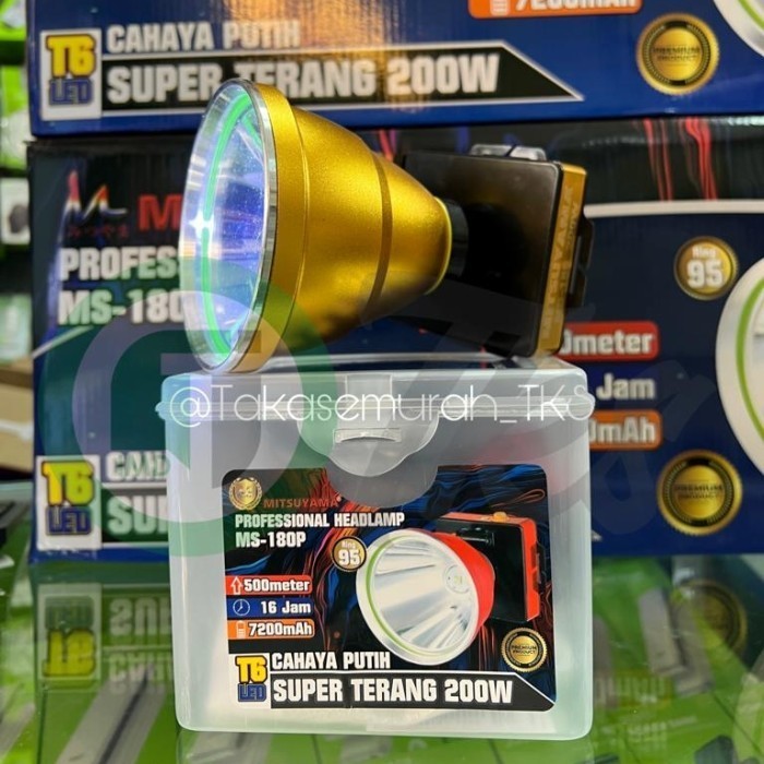 MITSUYAMA MS-180P Senter Kepala Diving 200 Watt Metal