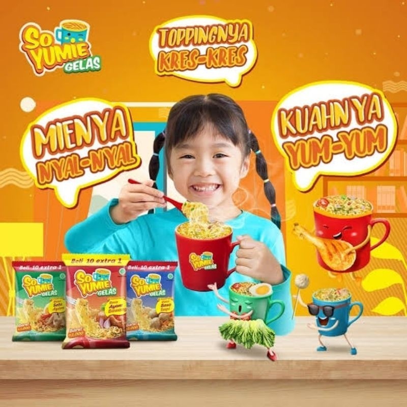 

So Yumie Gelas 10 Pcs Rasa Ayam Bawang Soto Baso Sapi Renceng