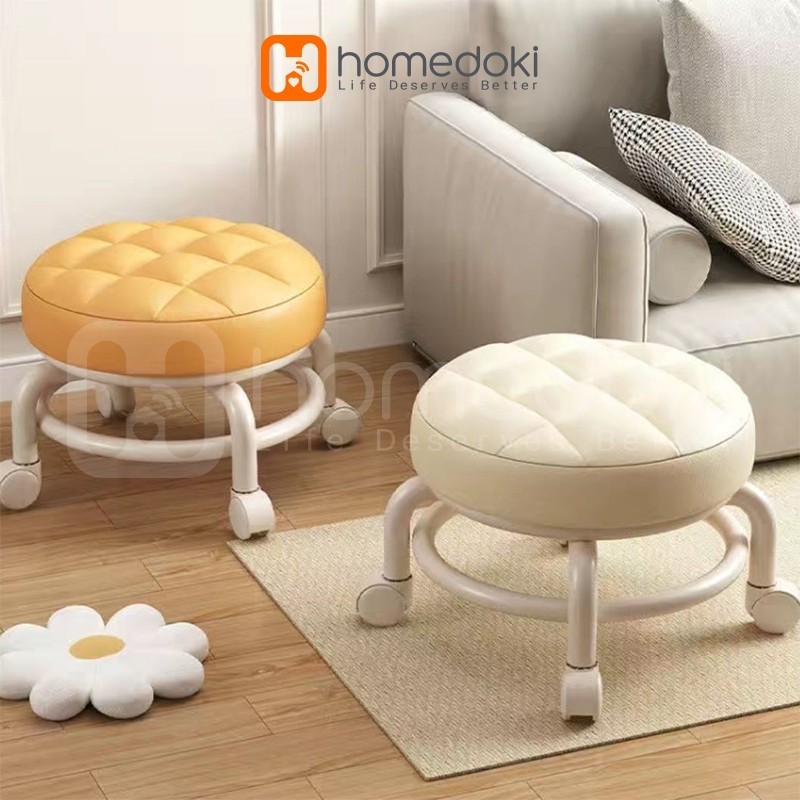 TR64RF Homedoki Kursi Santai / Kursi Bulat / Kursi Kecil / Kursi Bundar / Kursi Bulat Roda