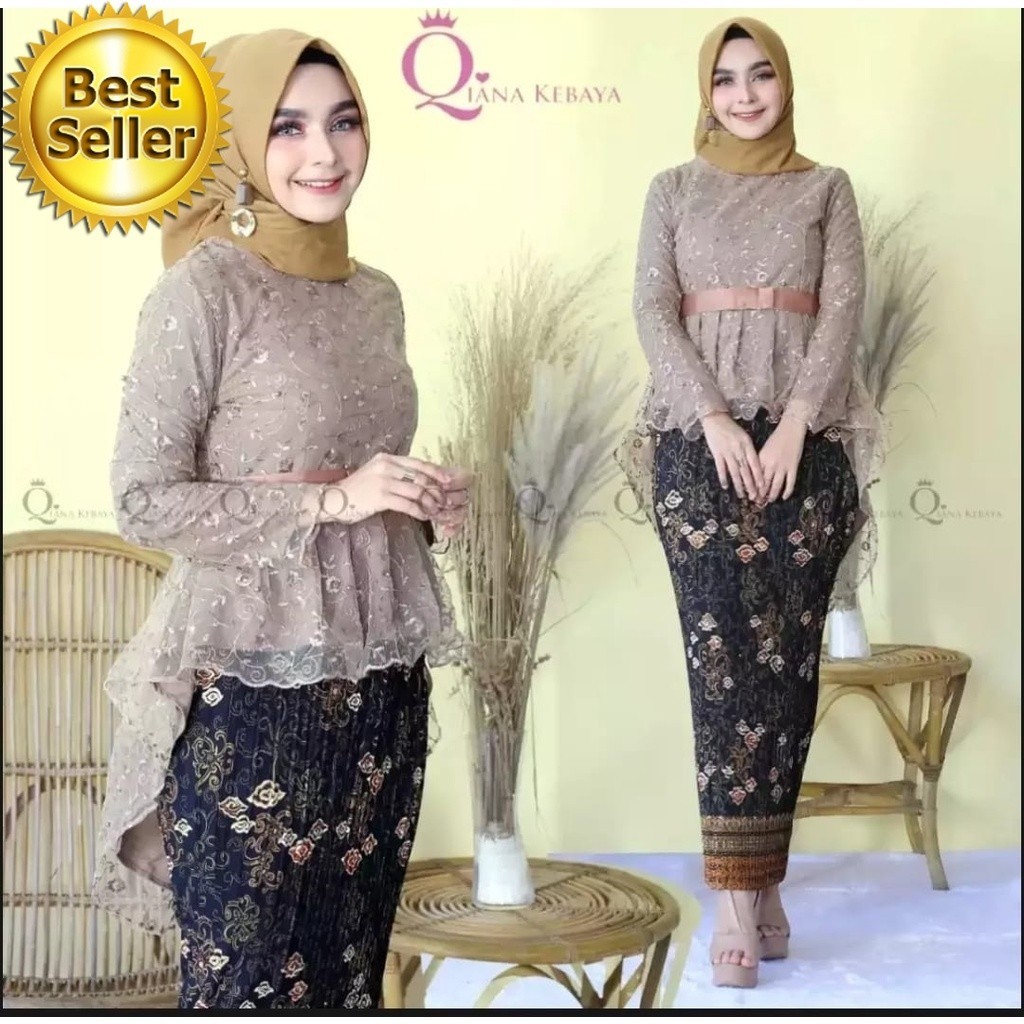 RR Setelan Kebaya Aurora Pita//Set Kebaya Pinguin//Setelan Kebaya Modern Kekinian Terlaris//Kebaya W