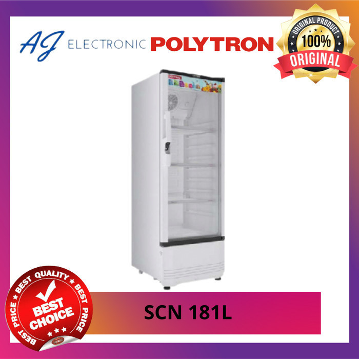 SHOWCASE POLYTRON SCN-181L / SCN181L / SCN-181 , LEMARI PENDINGIN