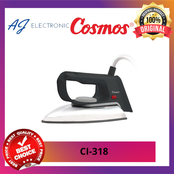 Setrika Cosmos CI-318 / CI318 , Electric Iron (Non Stick Soleplate)