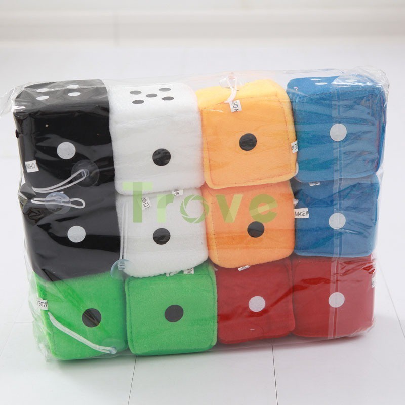 [Diskon 80%]12Pcs/1 Pasang  4-6cm Gantungan Dadu kecil Hiasan Kaca Mobil Aksesoris Gantungan Spion T