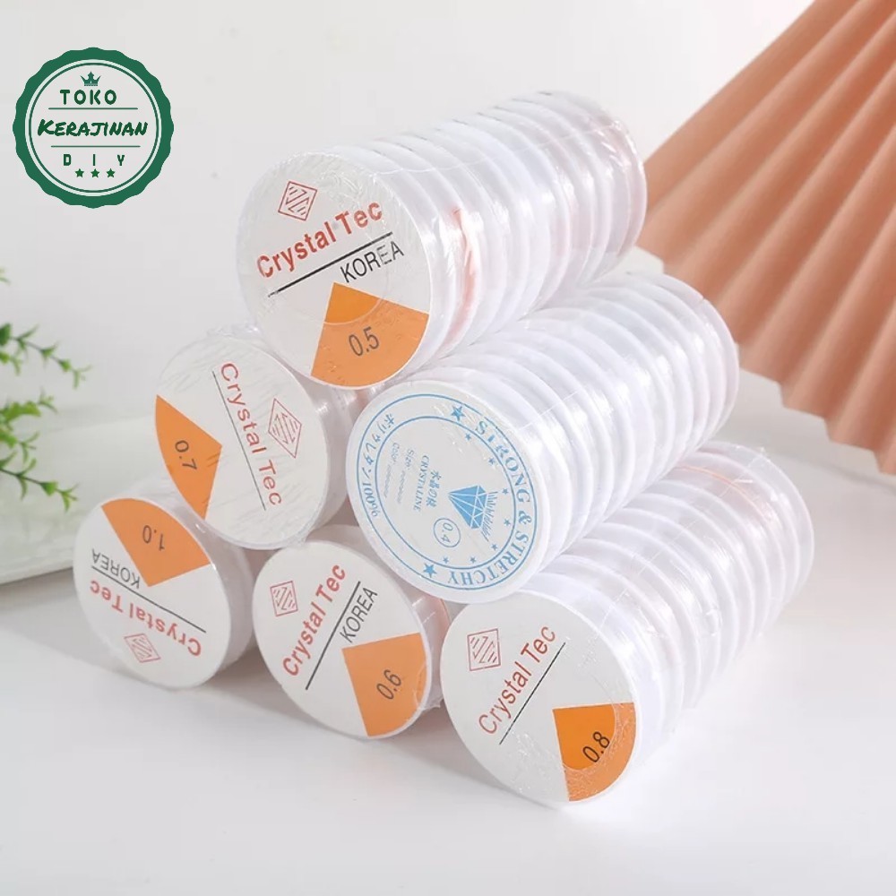 

K512 Tali Senar Elastis 0.6mm Super Kuat Bahan Craft Kerajinan Membuat Gelang Atau Kalung MERONCE HV