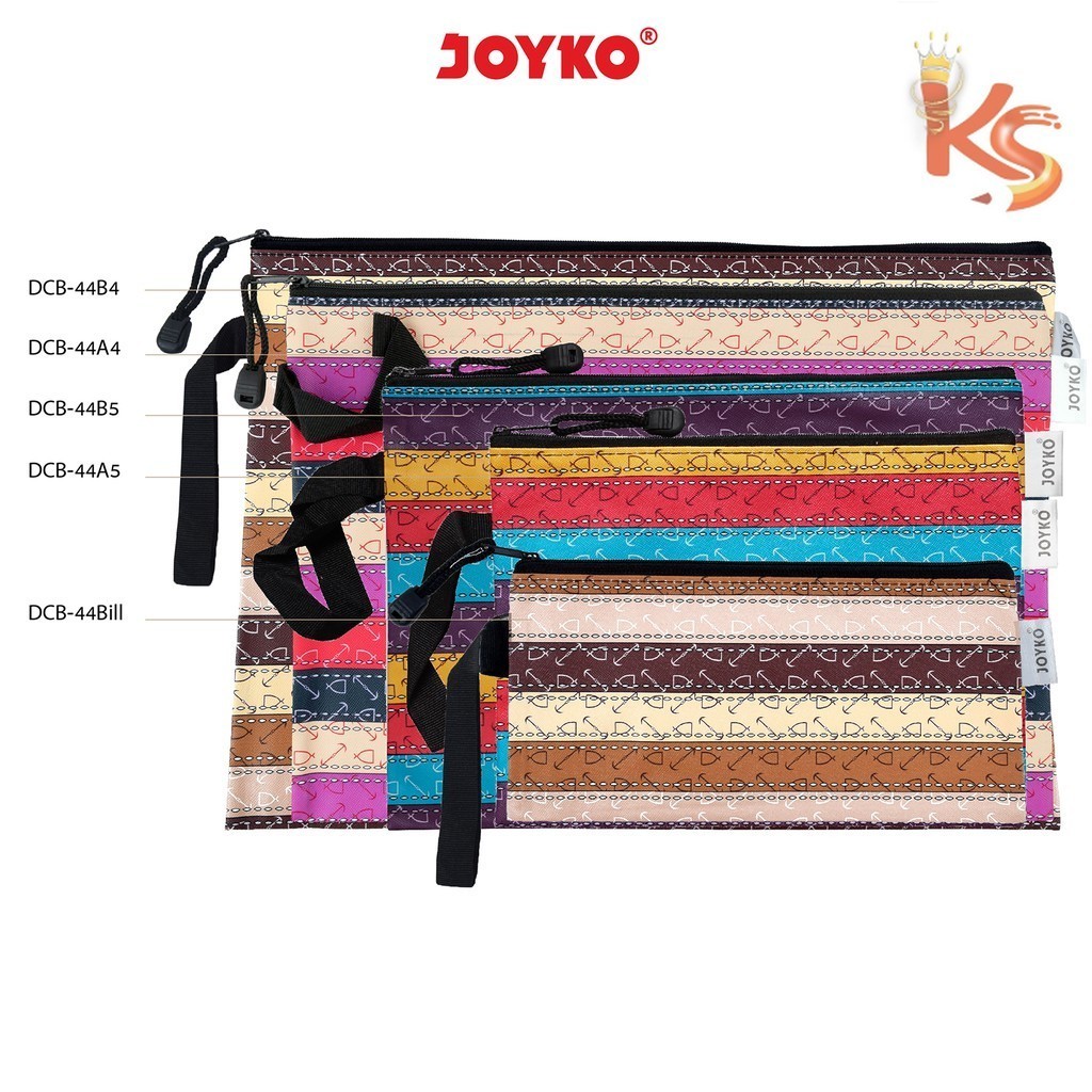 (KS) Document Bag Tas Dokumen Bahan Kulit Printing Motif Garis Latino Joyko DCB-44