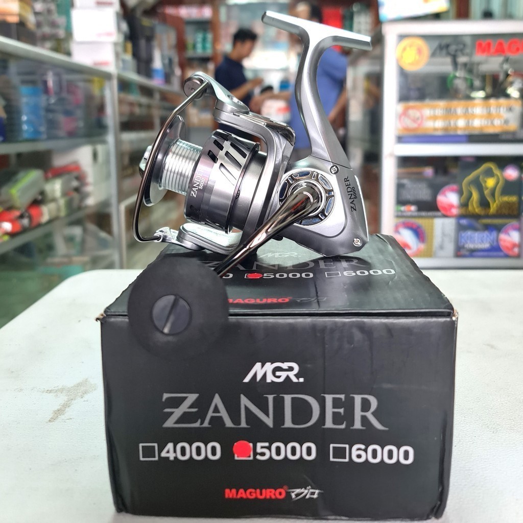 big promo Reel Pancing Maguro ZANDER 1000 2000 3000 4000 5000 6000 | Power Handle | 10 Ball Bearings | Super Strong &amp; Durable | One Way