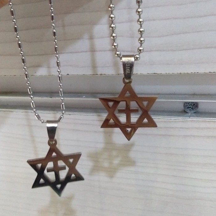 Kalung salib couple bintang daud 723-445