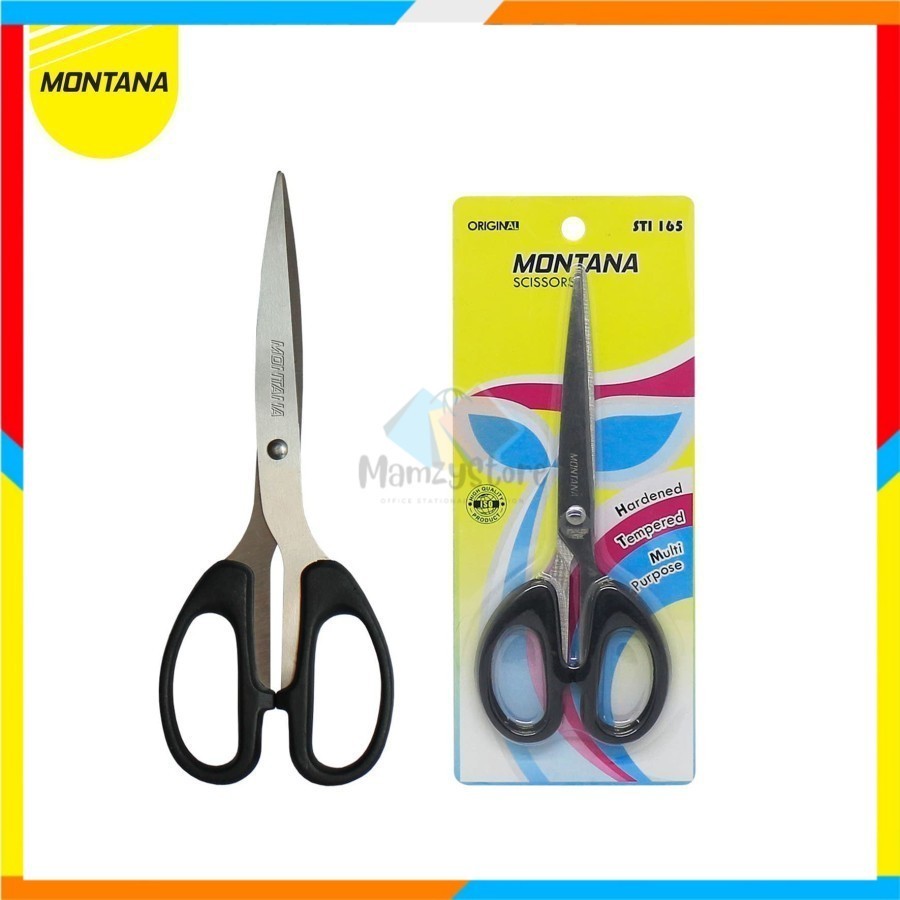 

Gunting Montana STI-165 Gagang Hitam Kotak | Stainless Steel 1Pcs saja