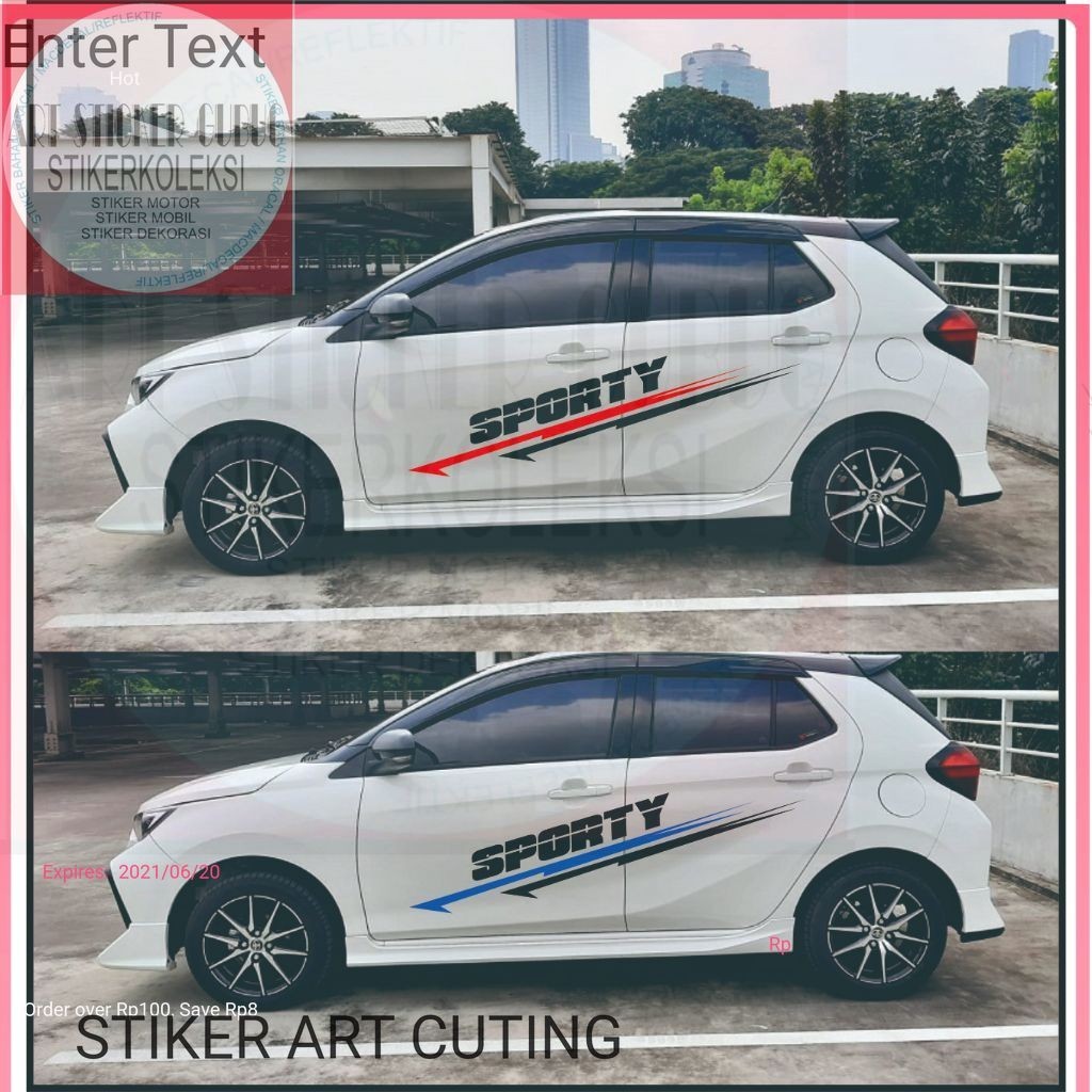 STIKER CUTTING MOBIL STRIPING LIS VARIASI STIKER MOBIL Stiker Mobil Agya Keren Cutting Variasi Ayla 