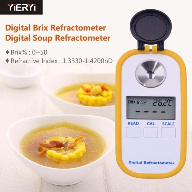 

Digital Refractometer 2in1 Sugar 0-50 Salt 0-28 Food Brix Salinity Tester Refraktometer Gula Garam