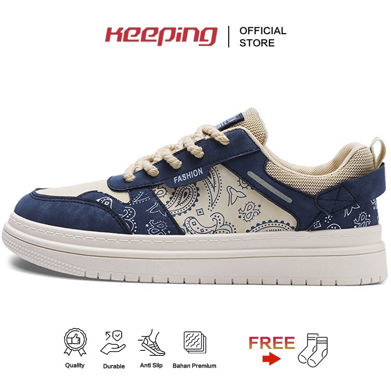 PRODUK TERBARU # Keeping Sepatu Pria Sneakers Cowok Sepatu Olahraga Remaja Fashion Comfy Travelling 